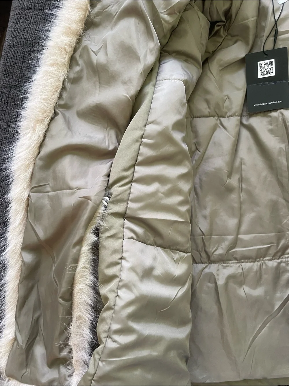 Faux Fur Lined Olive Green Jacket